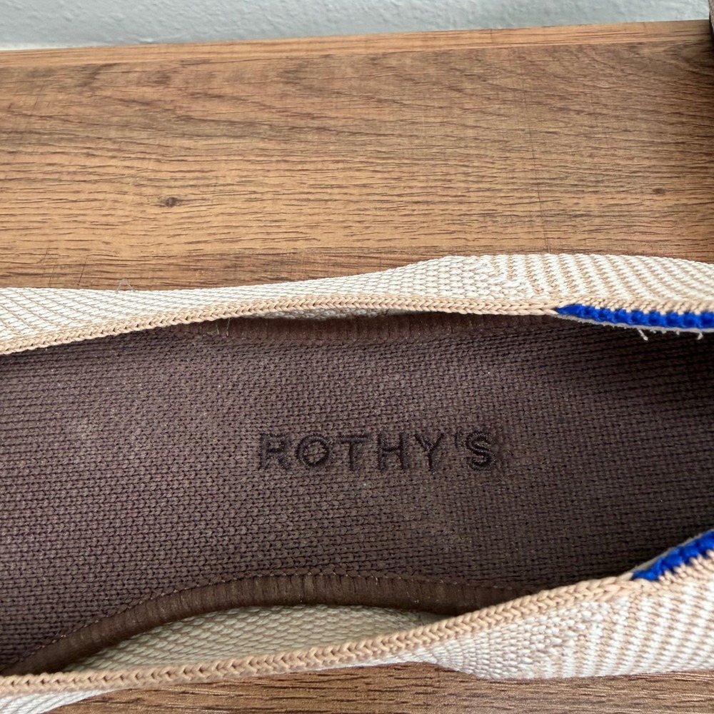 Rothy's The Square Tuxedo Flats Womens 11 Minimalist Knit Workwear Travel Shoes - Picture 8 of 10